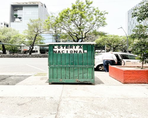 A vintage mailbox in Mexico City
